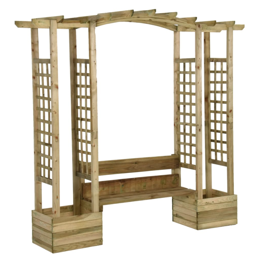 Banc de jardin avec pergola