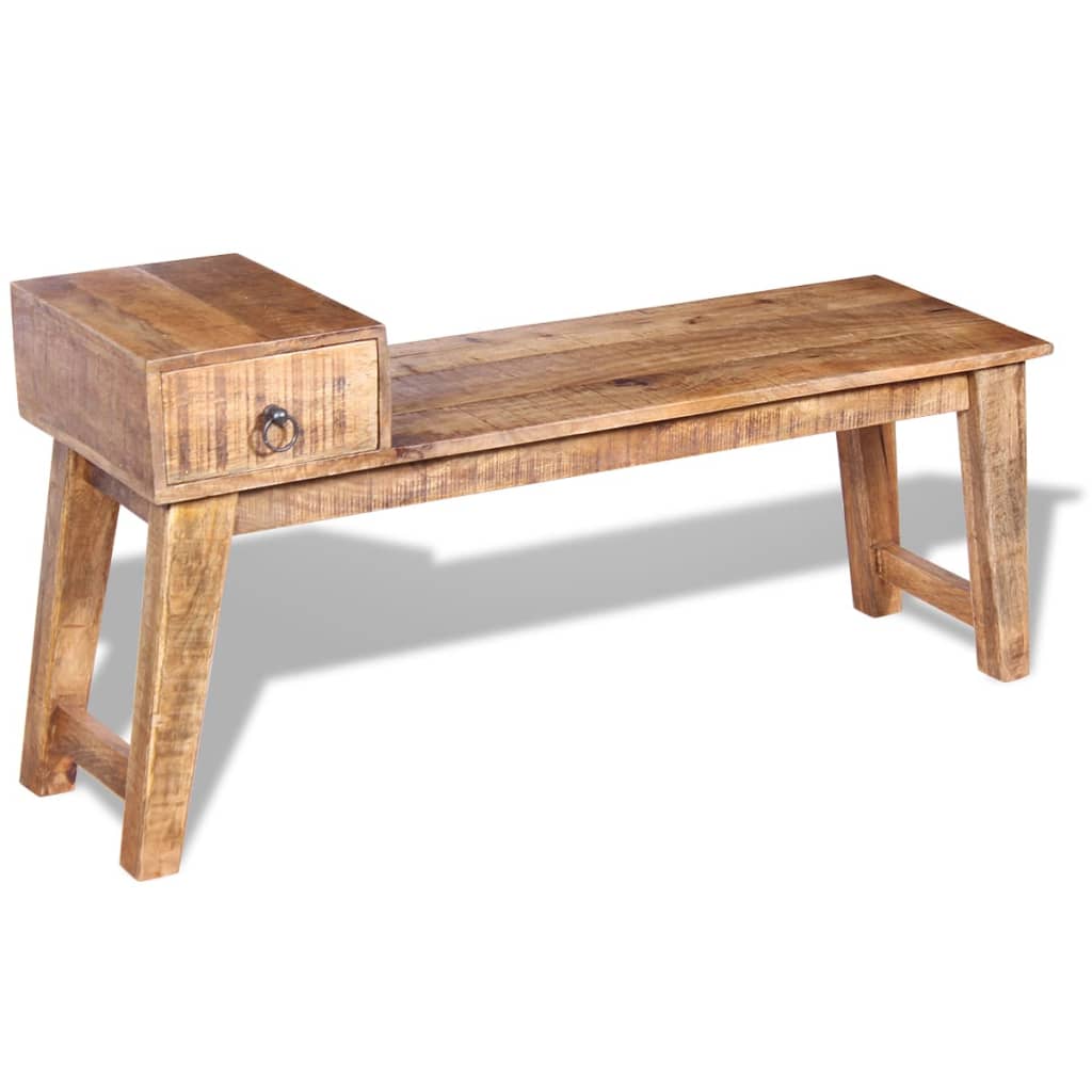 banc en bois avec tiroir