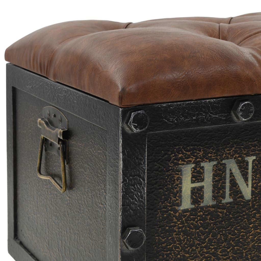 Banc Coffre a Roulettes Noir