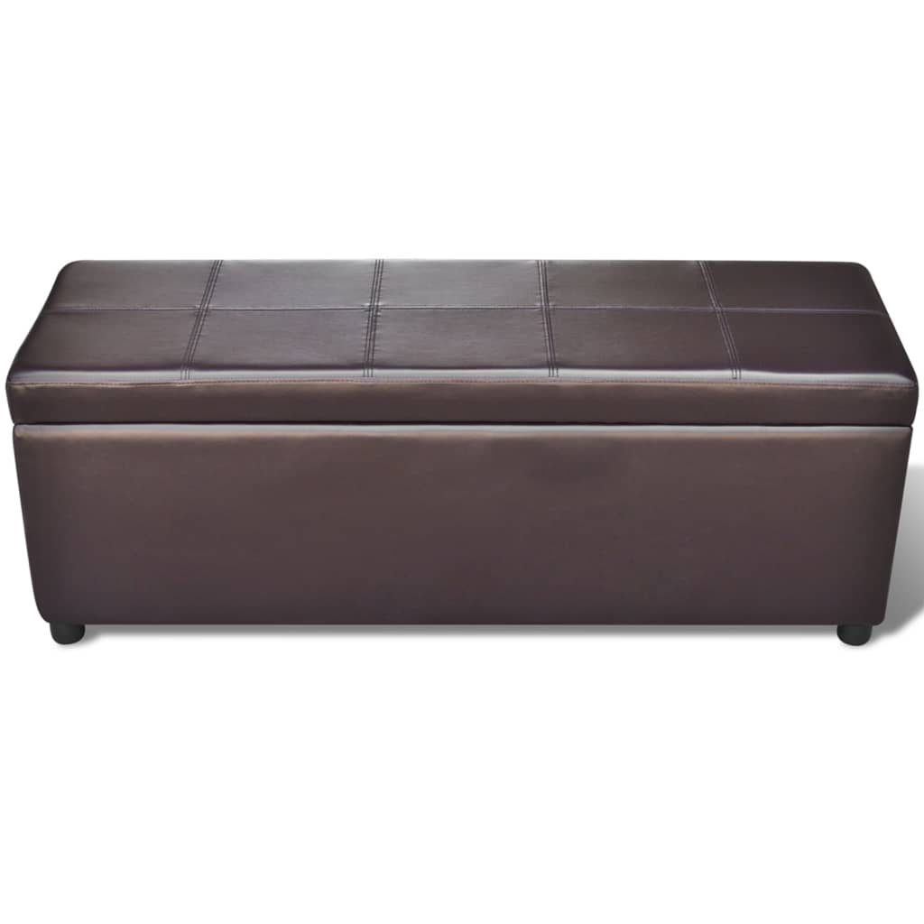 Banc Coffre Cuir Marron