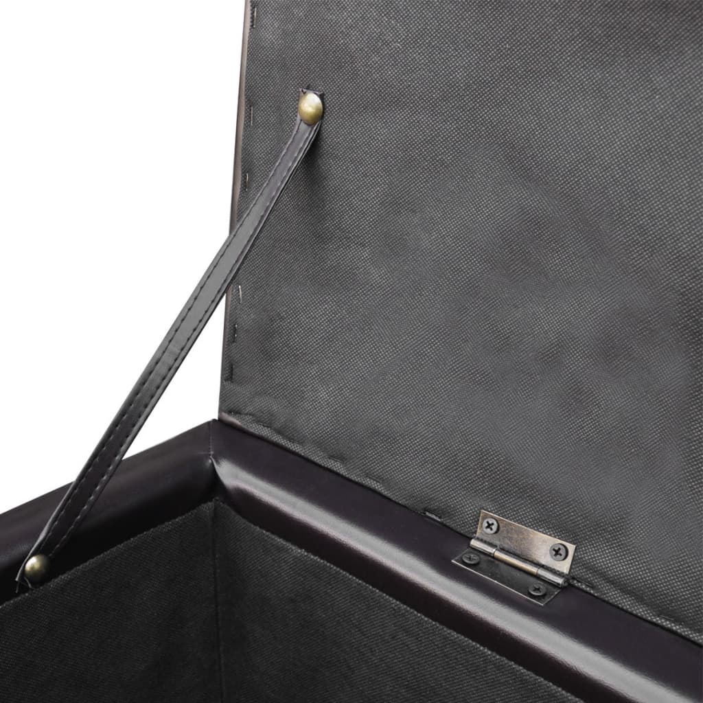 Banc Coffre Cuir Marron