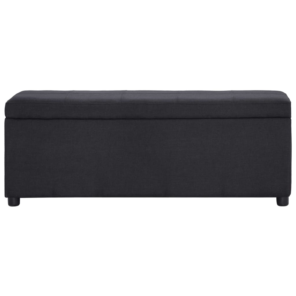 banc coffre tissu noir