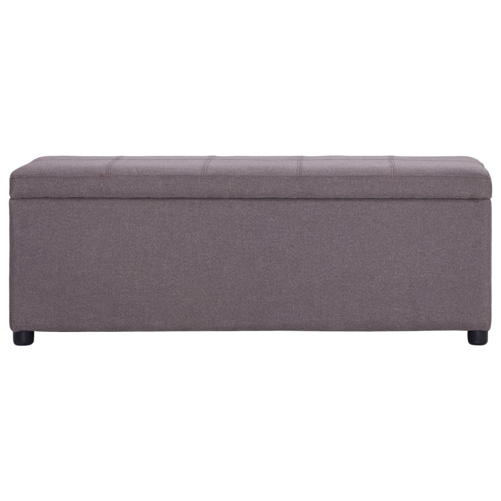 banc coffre de rangement taupe