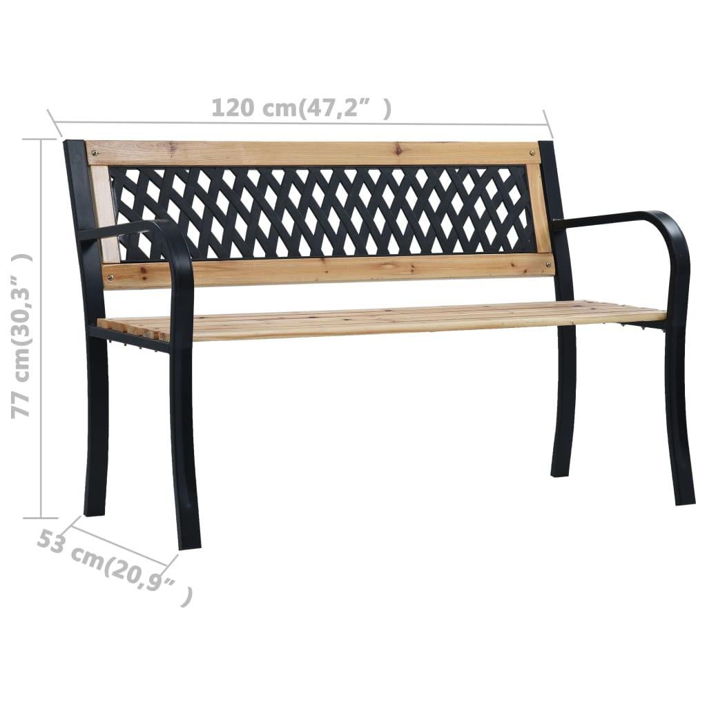Banc de Jardin Bois et Metal