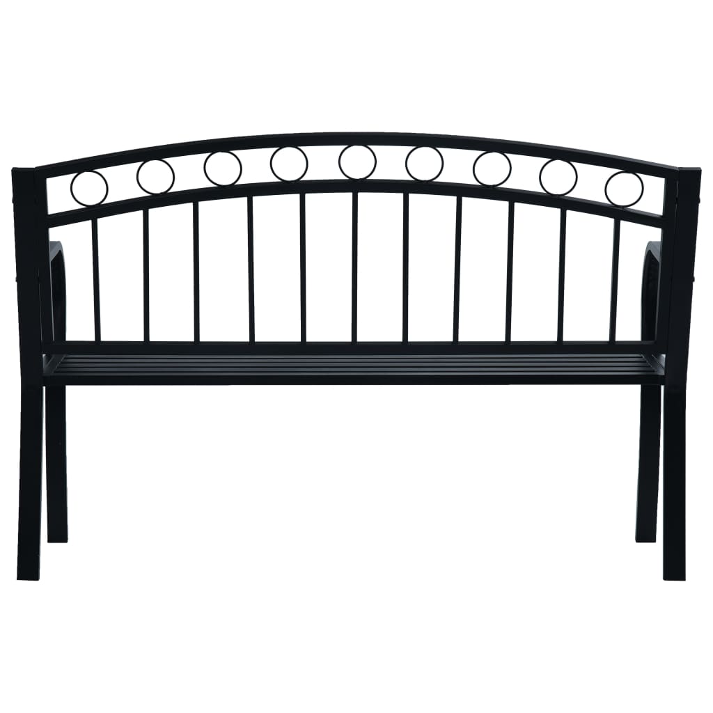 banc de jardin acier noir design