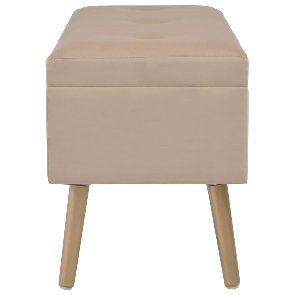 Banc Coffre Beige Velours