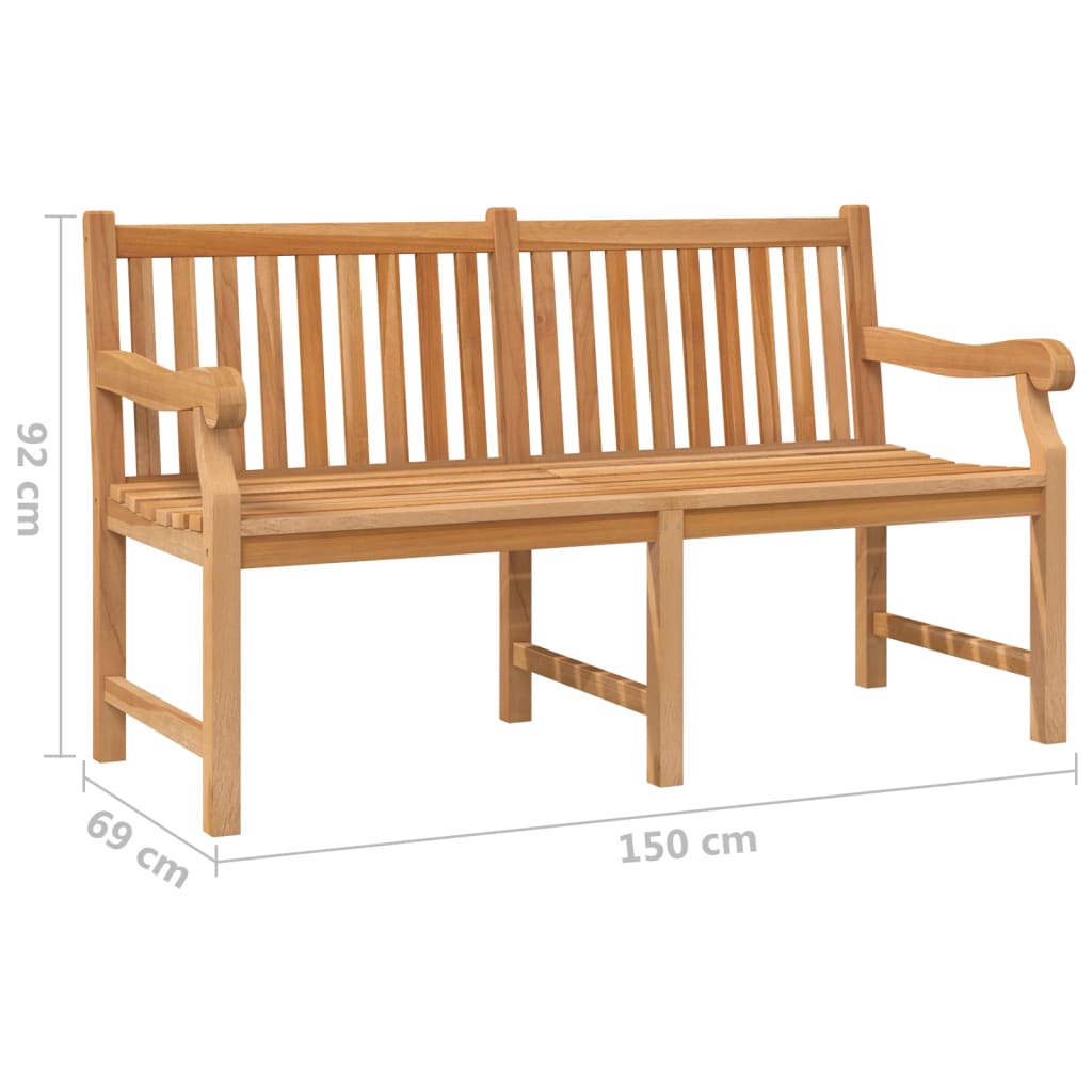 Banc de Jardin Teck 150 cm