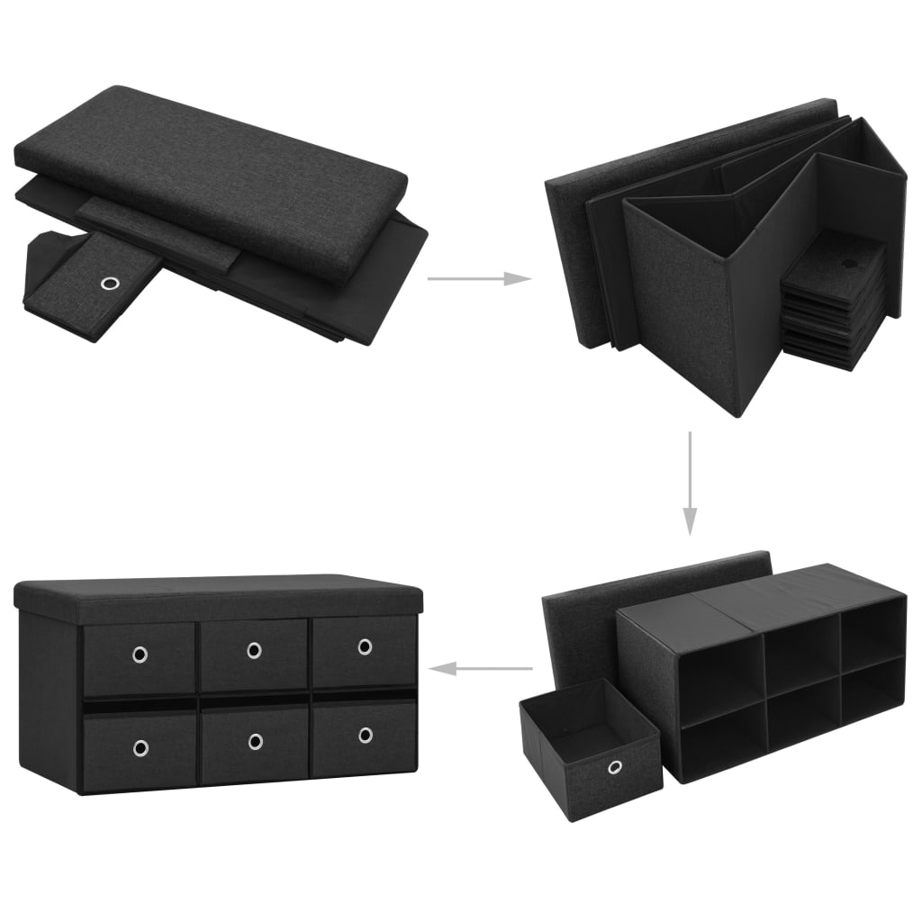 Banc Rangement Pliable