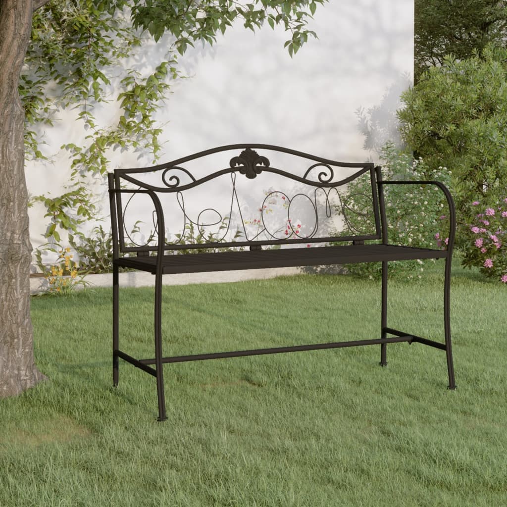 banc de jardin métallique