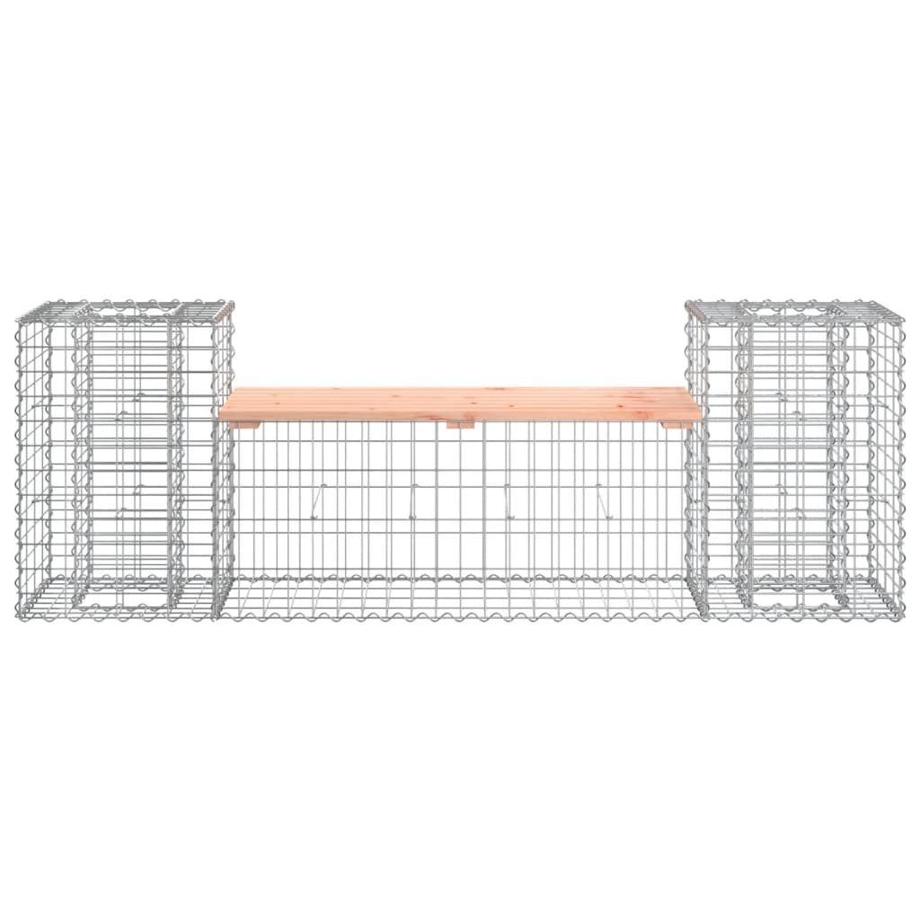 Banc en Gabion et Bois