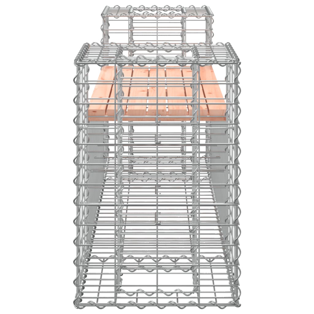 Banc en Gabion et Bois