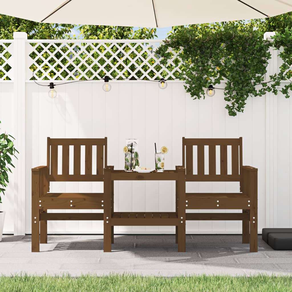 banc de jardin double