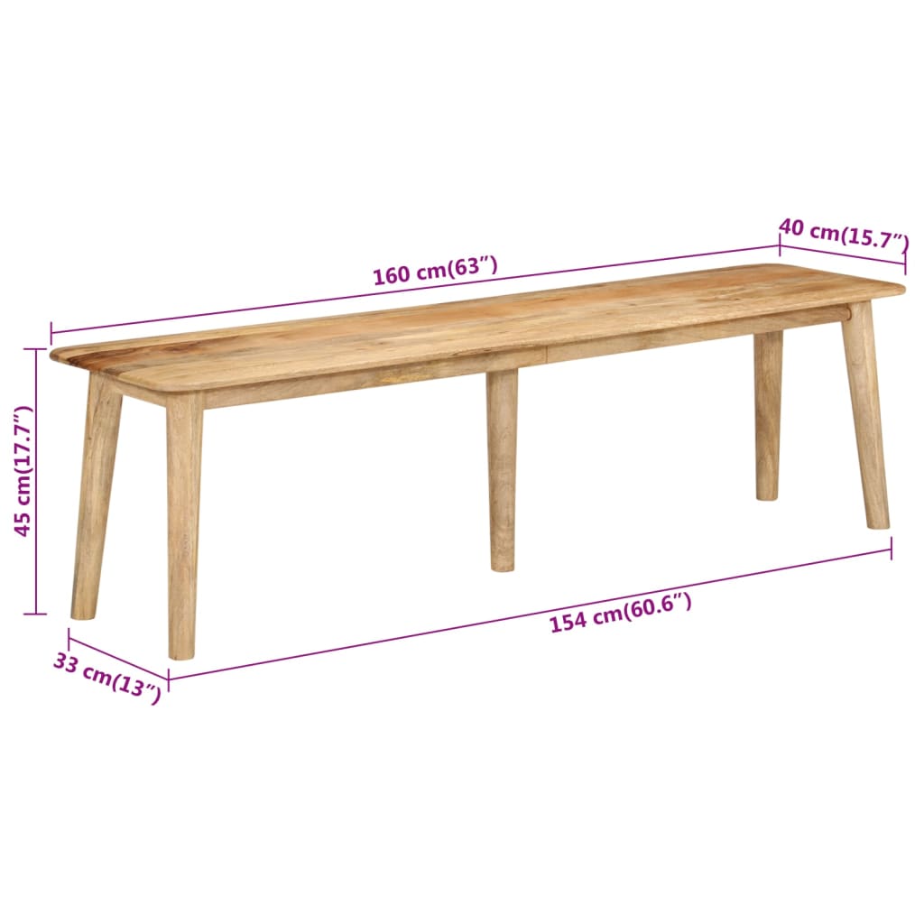 Banc en bois long