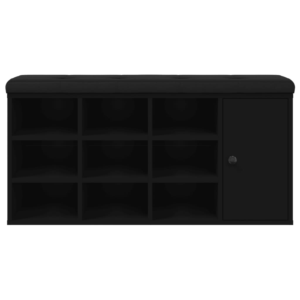 Banc d'Entrée Noir et Bois