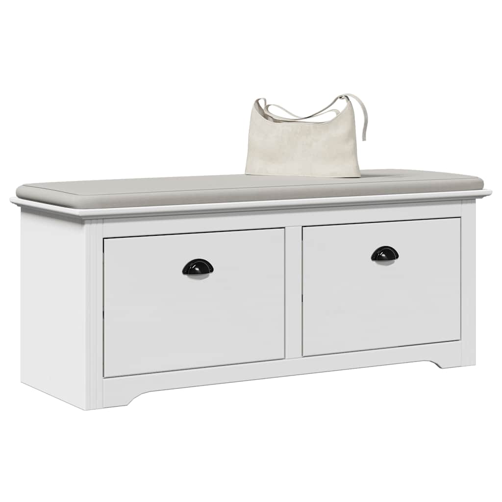 petit banc de salle de bain blanc laqué