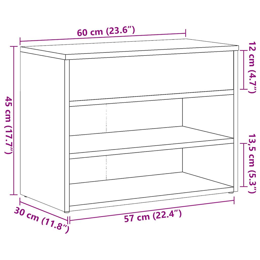 Banc Chaussures Entree 60 cm