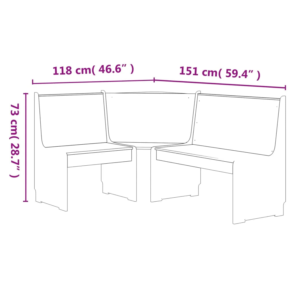 Banc en Bois d'Angle