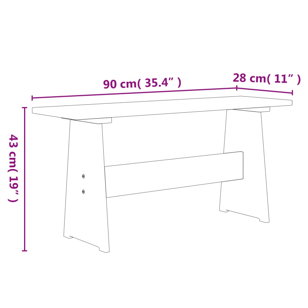 Banc en Bois d'Angle