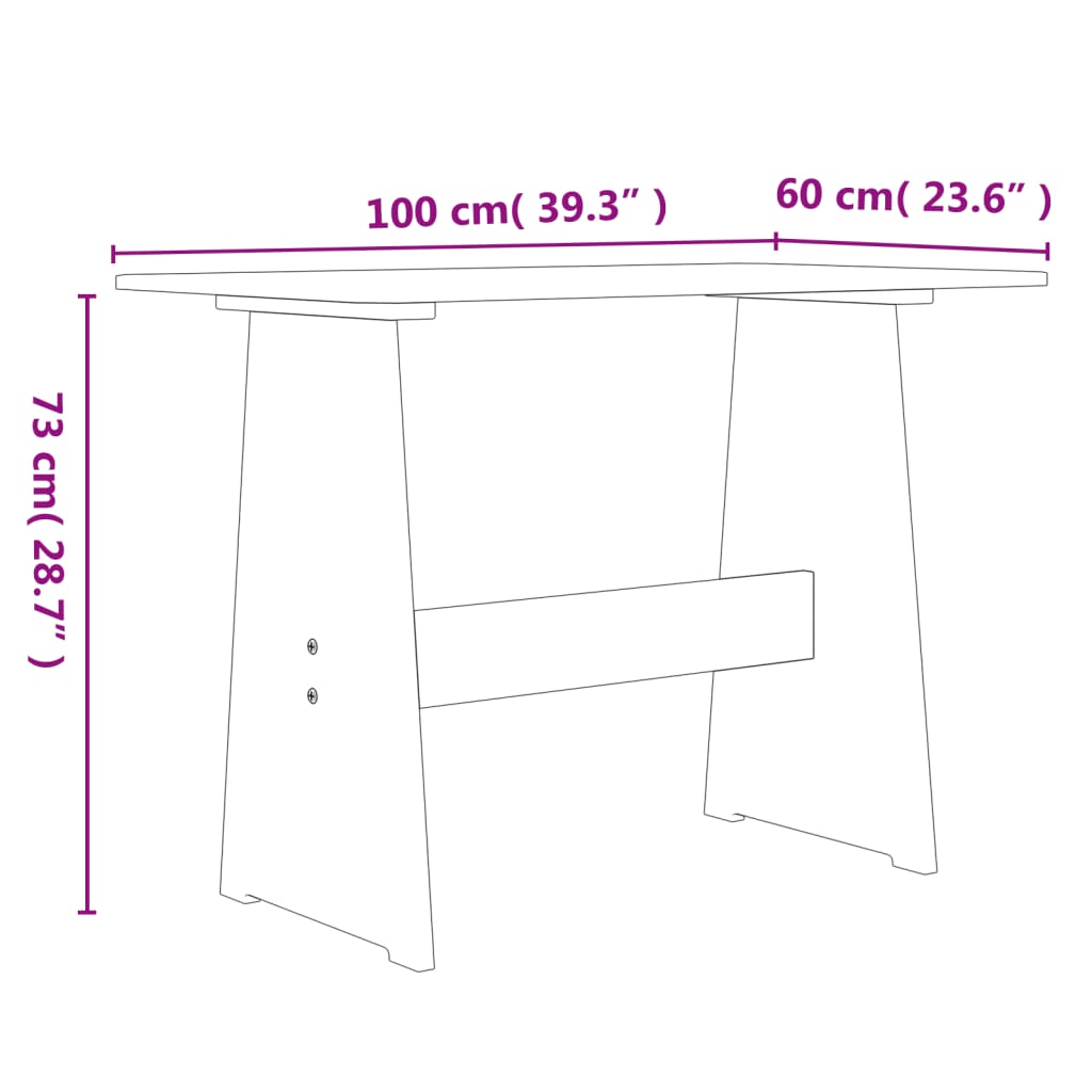 Table de Cuisine en Bois avec Banc