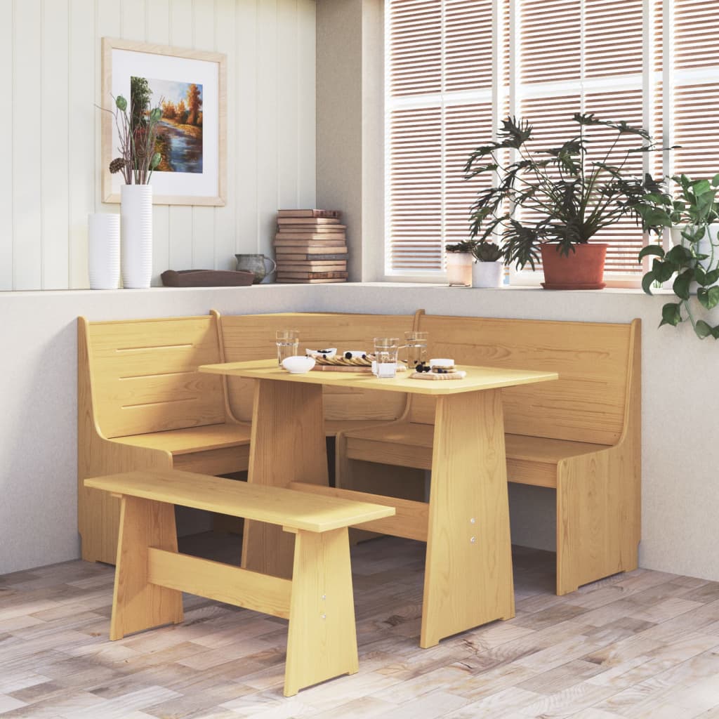 banc en bois d’angle