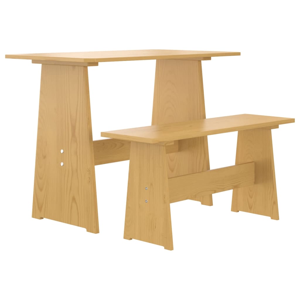 ensemble table et banc en bois massif