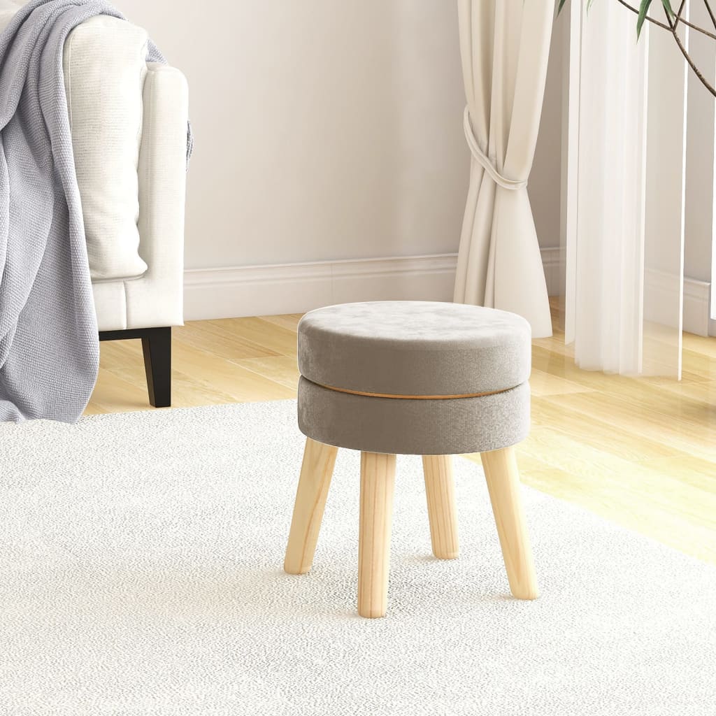 petit banc rond en bois massif