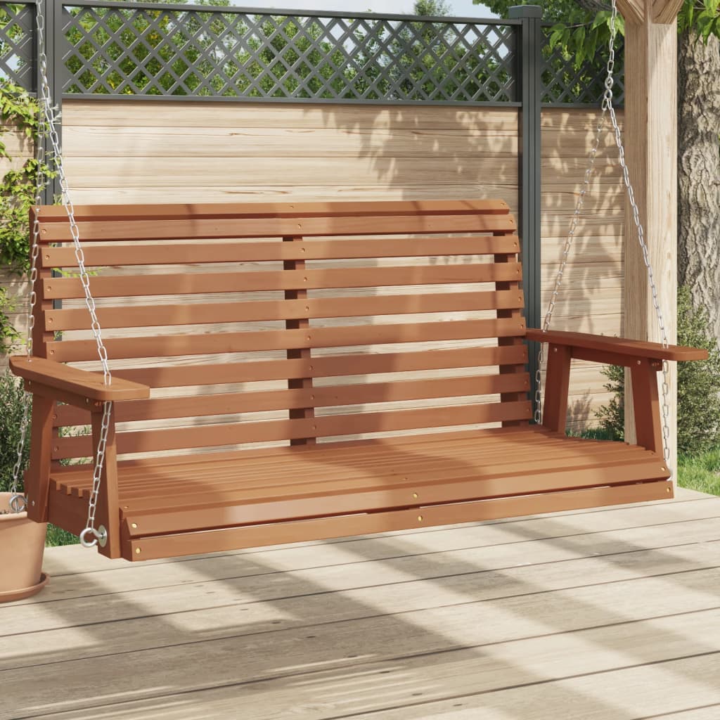 banc en bois suspendu marron