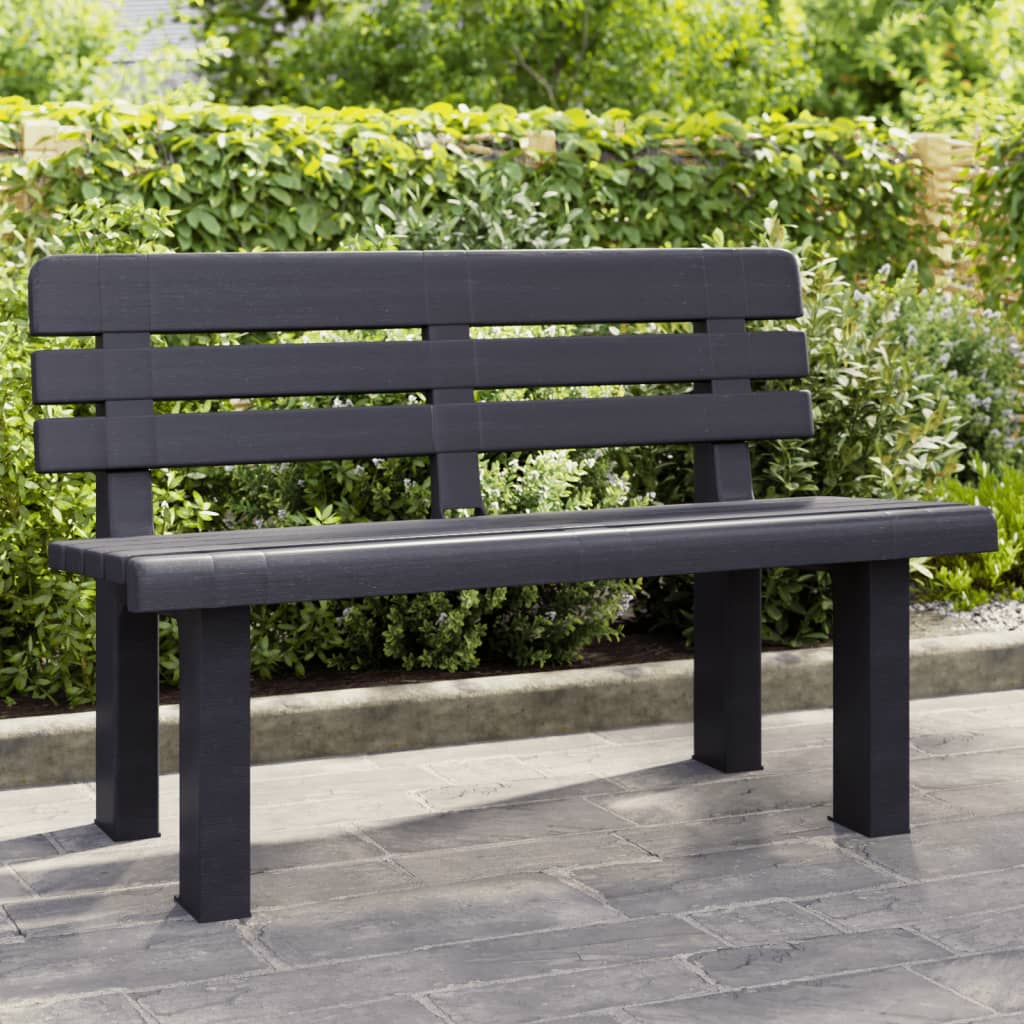 banc de jardin 110 cm gris
