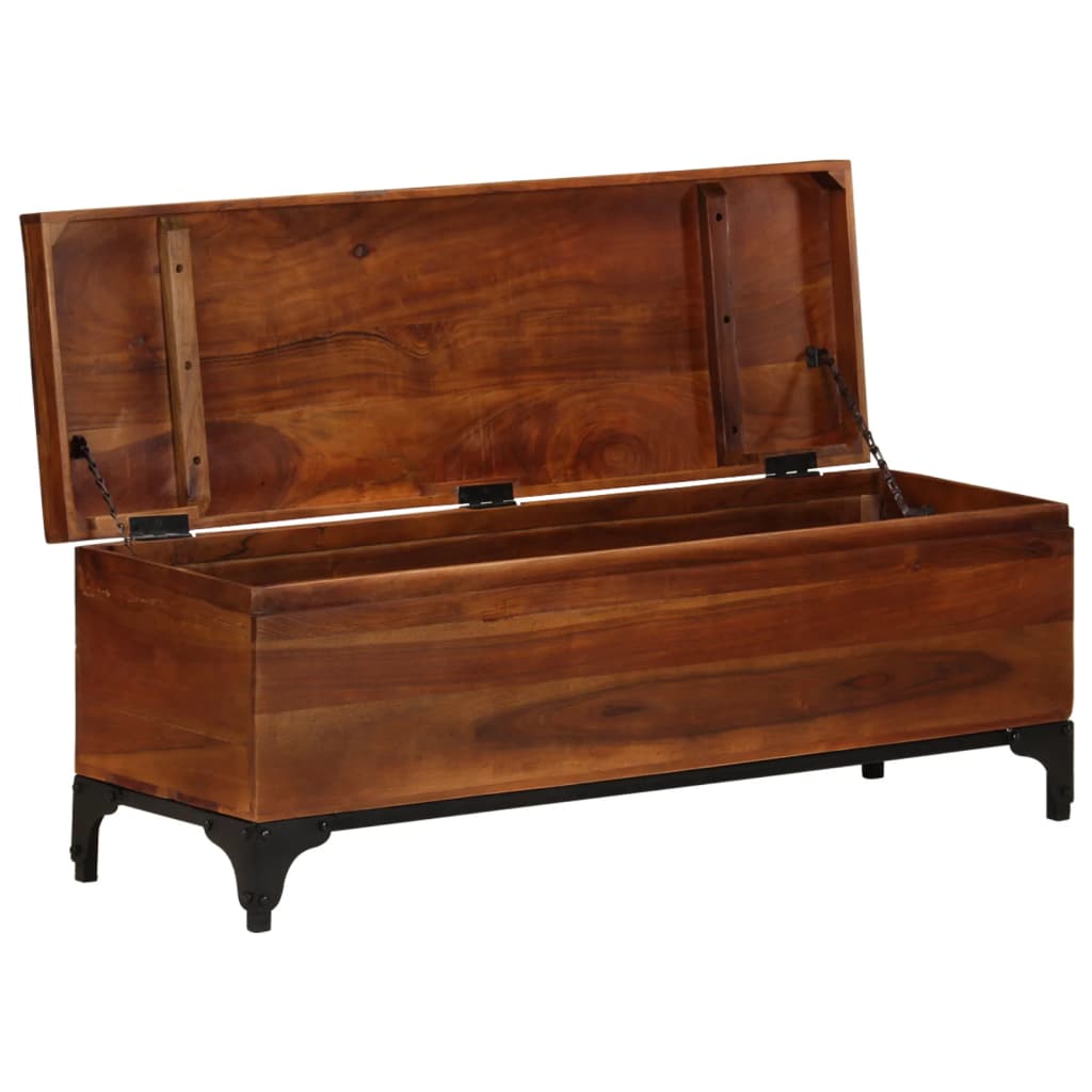 banc coffre rustique en bois