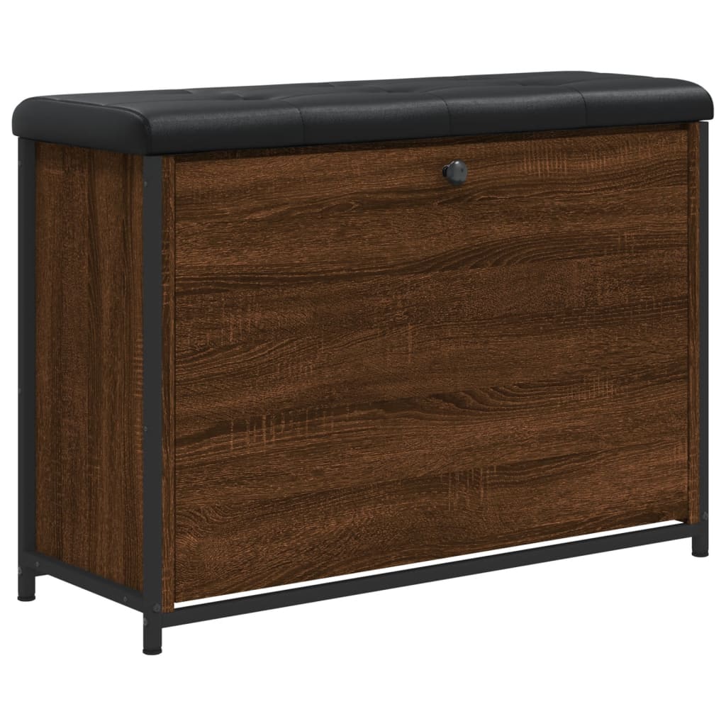 banc coffre chaussures marron