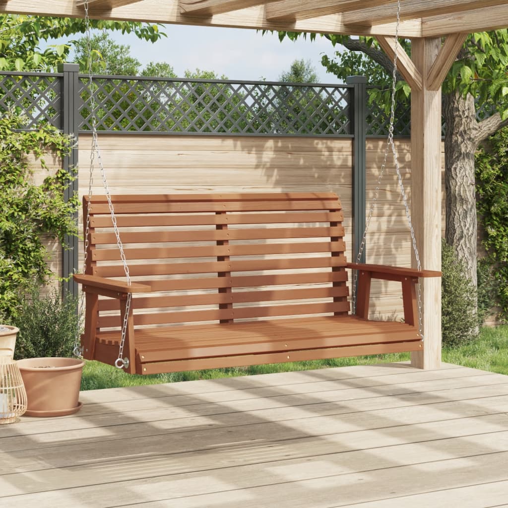 banc en bois suspendu