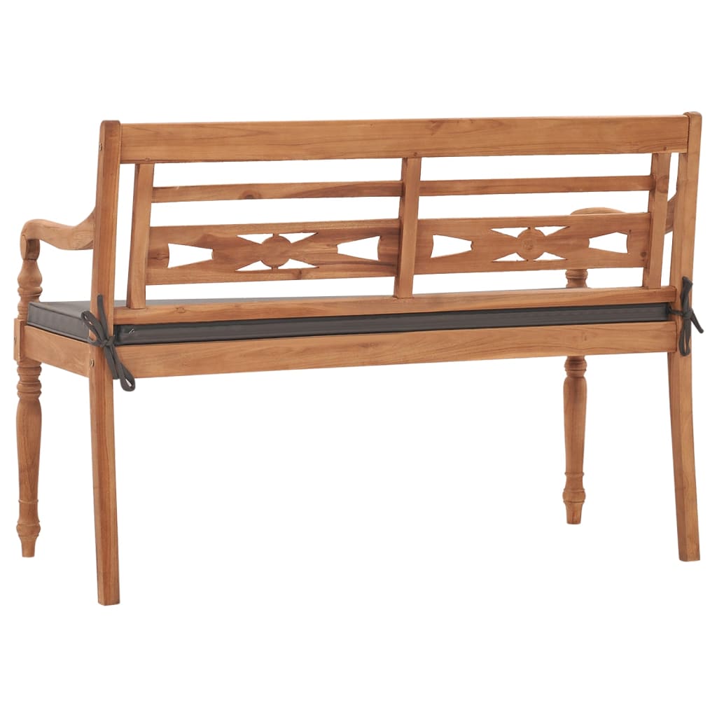 banc de jardin en teck avec coussin