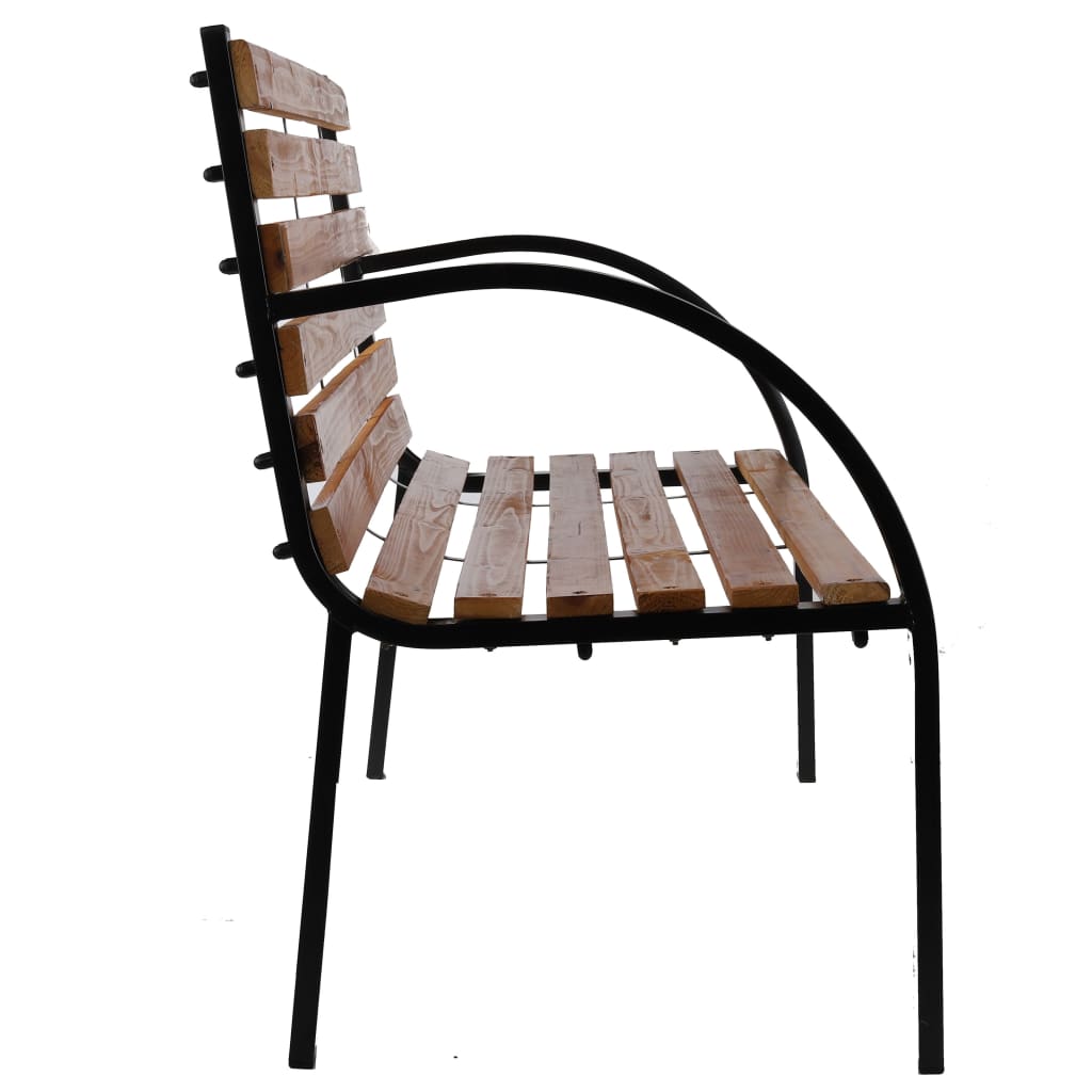 banc de jardin acier noir design