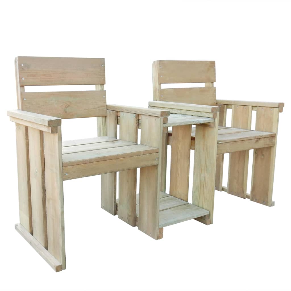 banc de jardin avec table intégrée