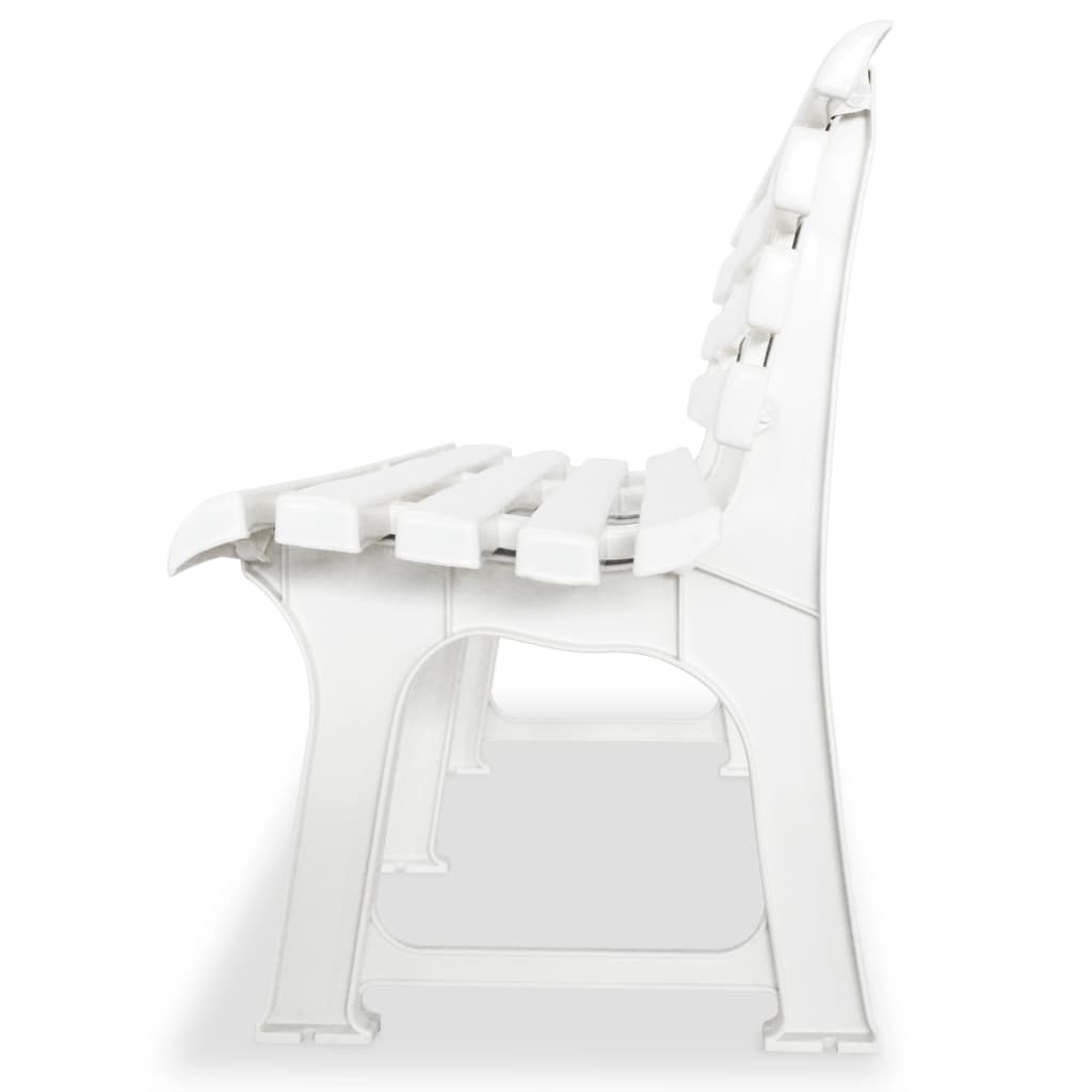 banc de jardin plastique blanc design