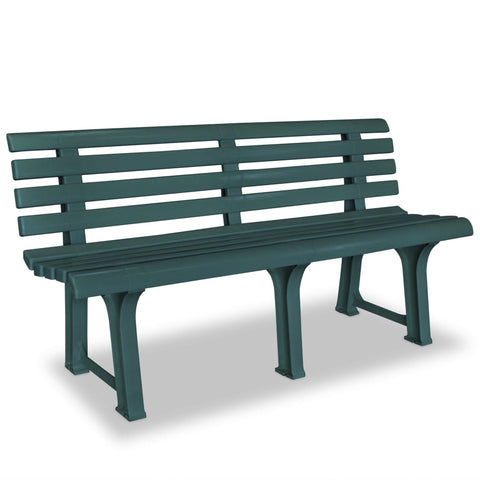 banc de jardin vert