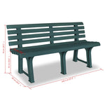 banc de jardin design verte