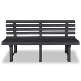 banc de jardin plastique gris anthracite