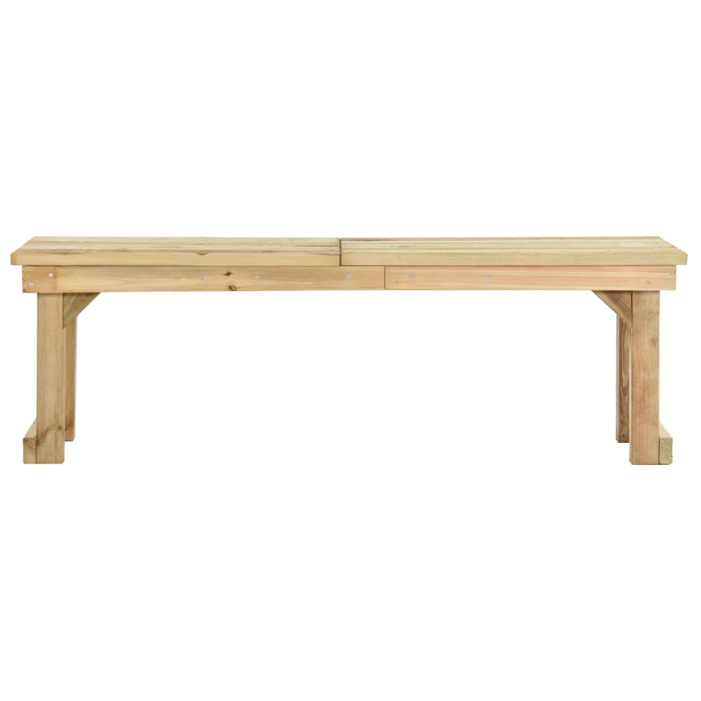 petit banc de jardin exterieur en bois clair