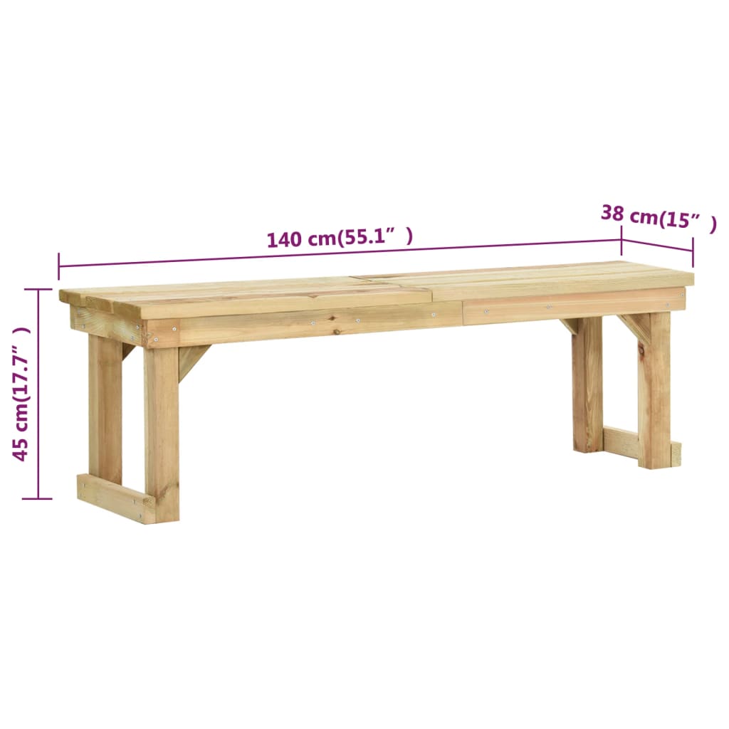 Banc en Bois Clair