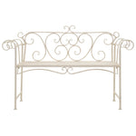 banc de jardin romantique blanc