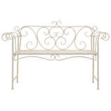 banc de jardin romantique blanc