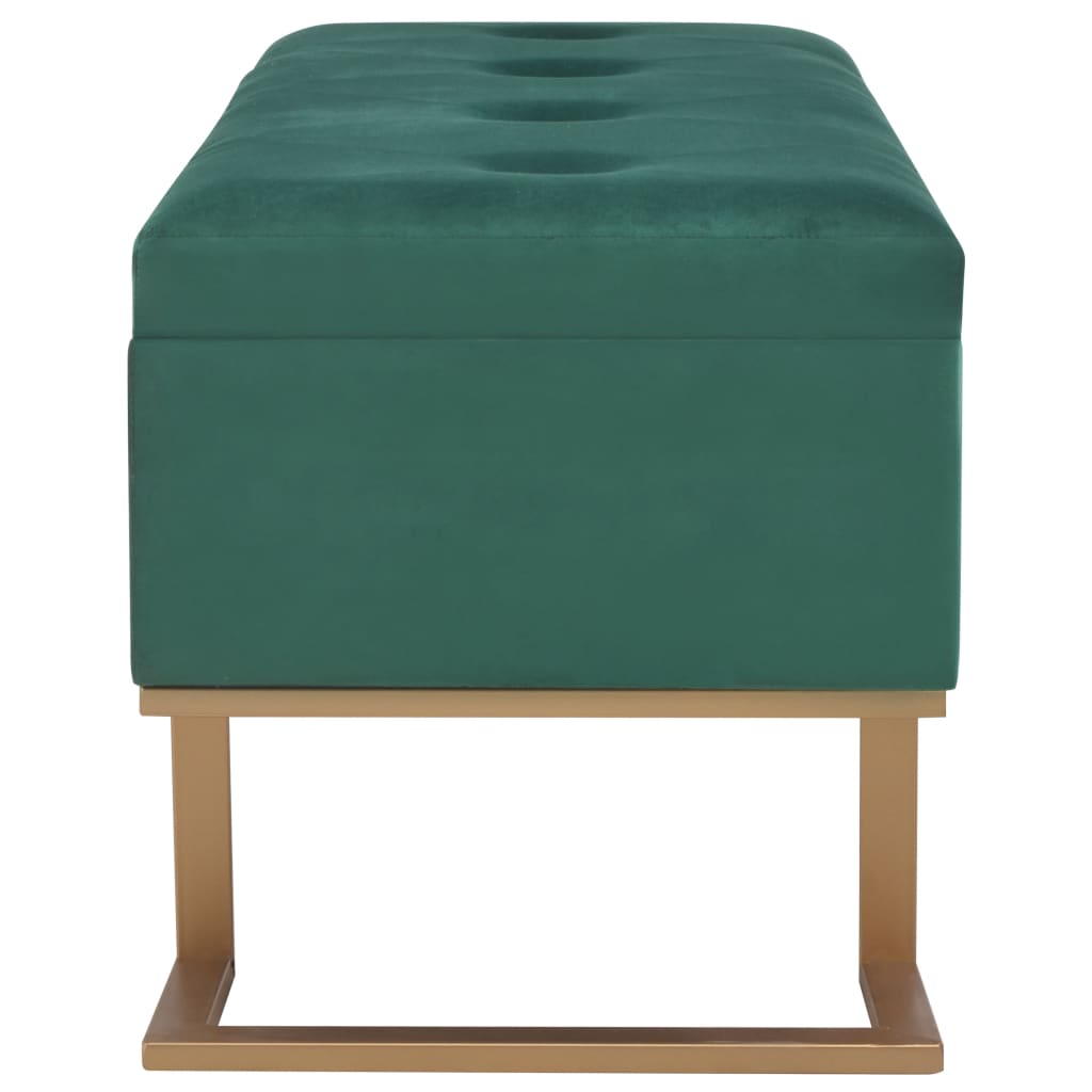 banc coffre vert bois