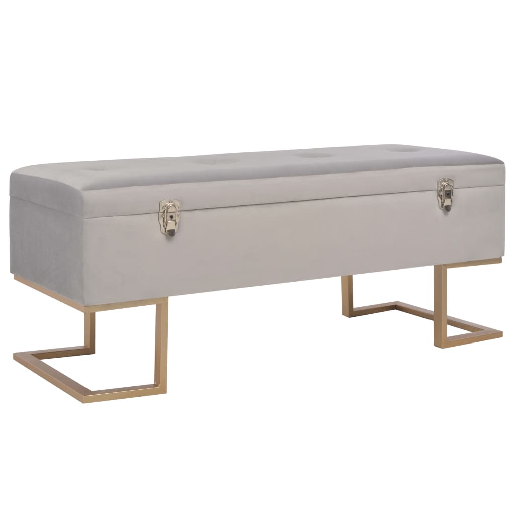 banc coffre velours