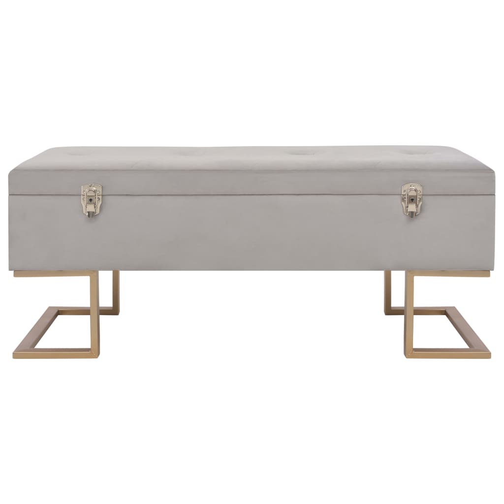 banc coffre rangement velours