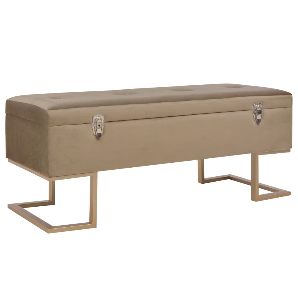 banc coffre beige