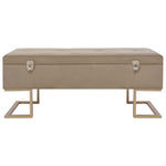 banc coffre de rangement beige