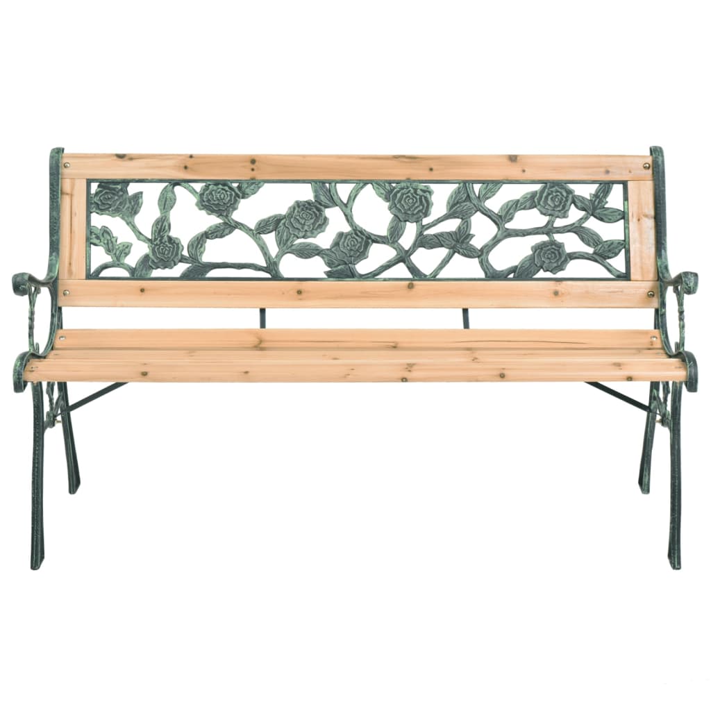 banc en bois et fer noir