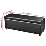 banc banquette coffre de rangement noir