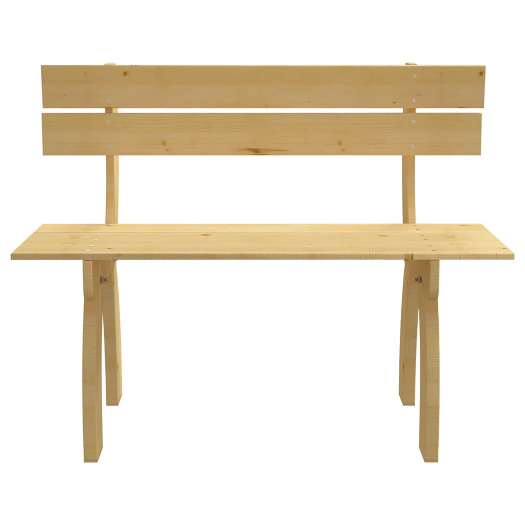 banc en bois 2 places avec dossier